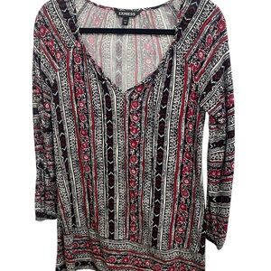 Express Women's Multicolor Patterned Top